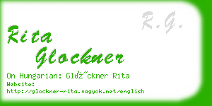 rita glockner business card